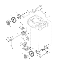 Drive Group_b Diagram and Parts List for 2691795-00-SP530SPX 2020 Briggs and Stratton Lawn Mower